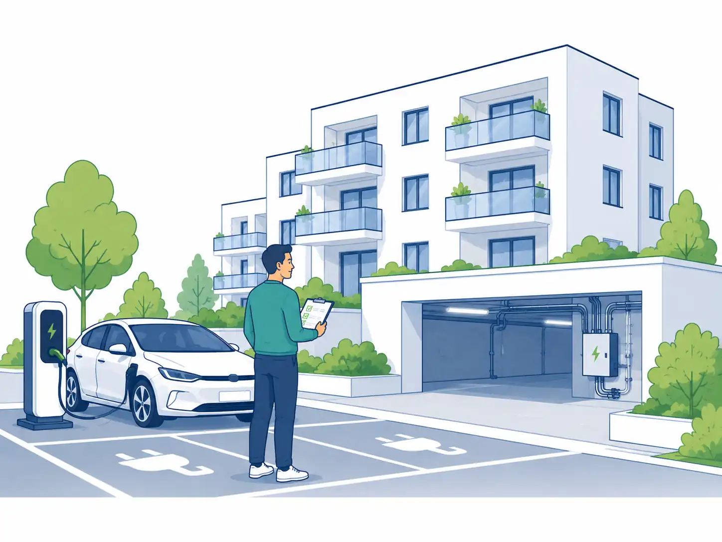 Ladeinfrastruktur für Wohnungswirtschaft & WEG elektroinfrastruktur und stellplätze